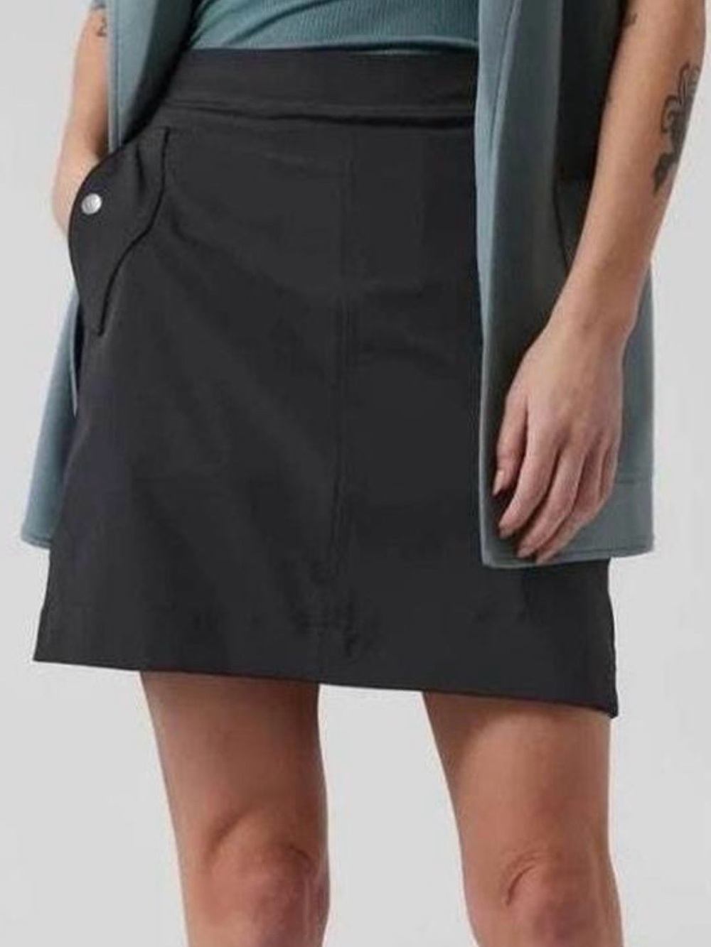 Athleta Black Mini Skirt with Pocket Detail